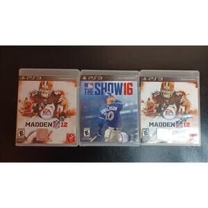 PS3 Games  Madden 12' & MLB The Show 16'